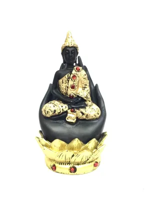Buddha Meditating On Hand Striking Spiritual Series Handcrafted At Tamrapatra