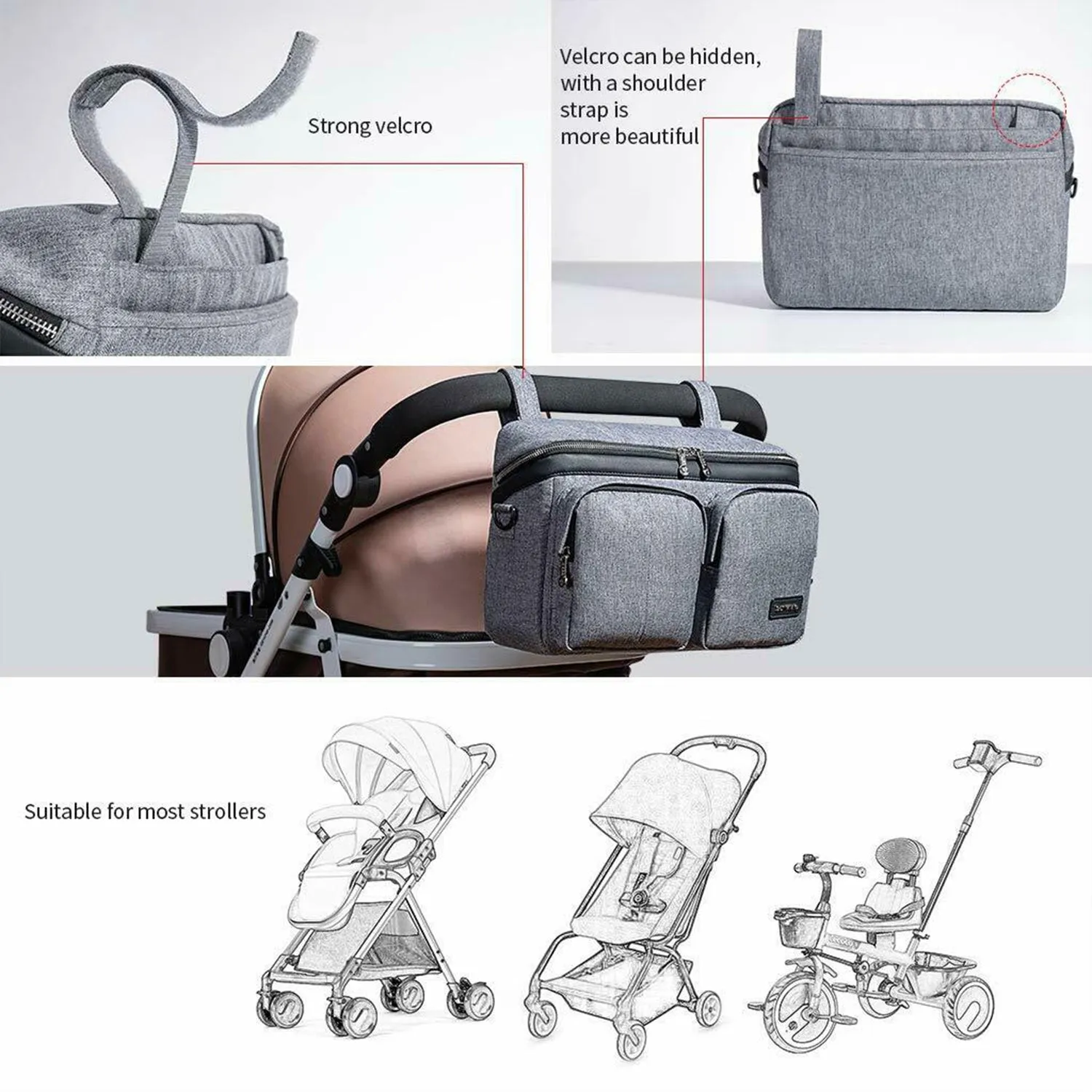 Caddy Bag: Stroller Organizer Caddy Bag