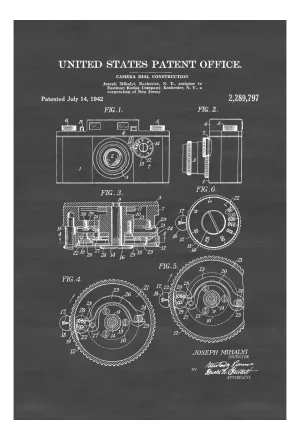 Camera Dial Patent Print - Wall Decor, Photography Art, Camera Art, Old Camera, Camera Décor, Photographer Gift, Vintage Camera Print