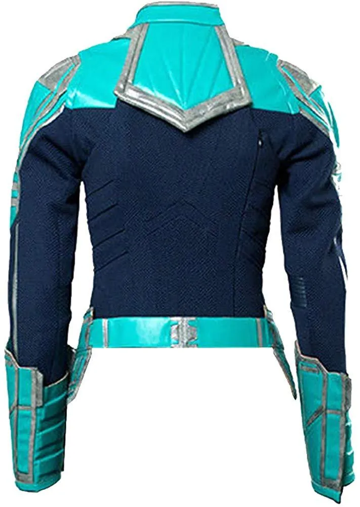 Captain Marvel Green Faux Leather Jacket