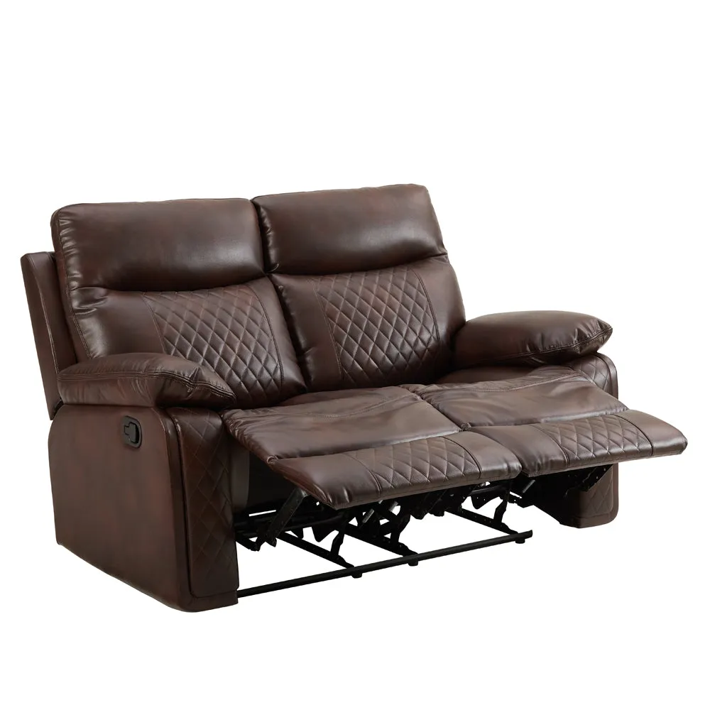 Carson 2 3 Seater Recliner Sofa Set, Brown Faux Leather