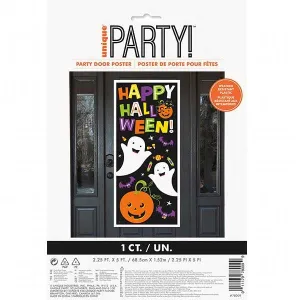 Cat & Pumpkin Halloween Door Poster