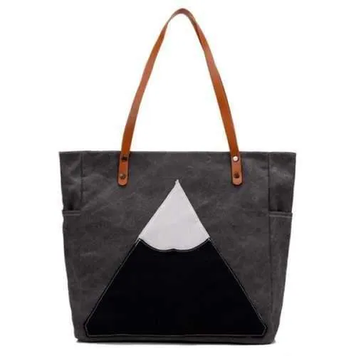 Causal Geometric Pattern and Zip Closure Design Shoulder Bag For Women - Gray