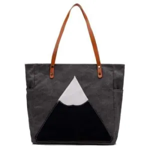 Causal Geometric Pattern and Zip Closure Design Shoulder Bag For Women - Gray