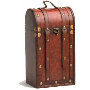 Chateau™ 2 Bottle Antique Wooden Wine Box by Twine
