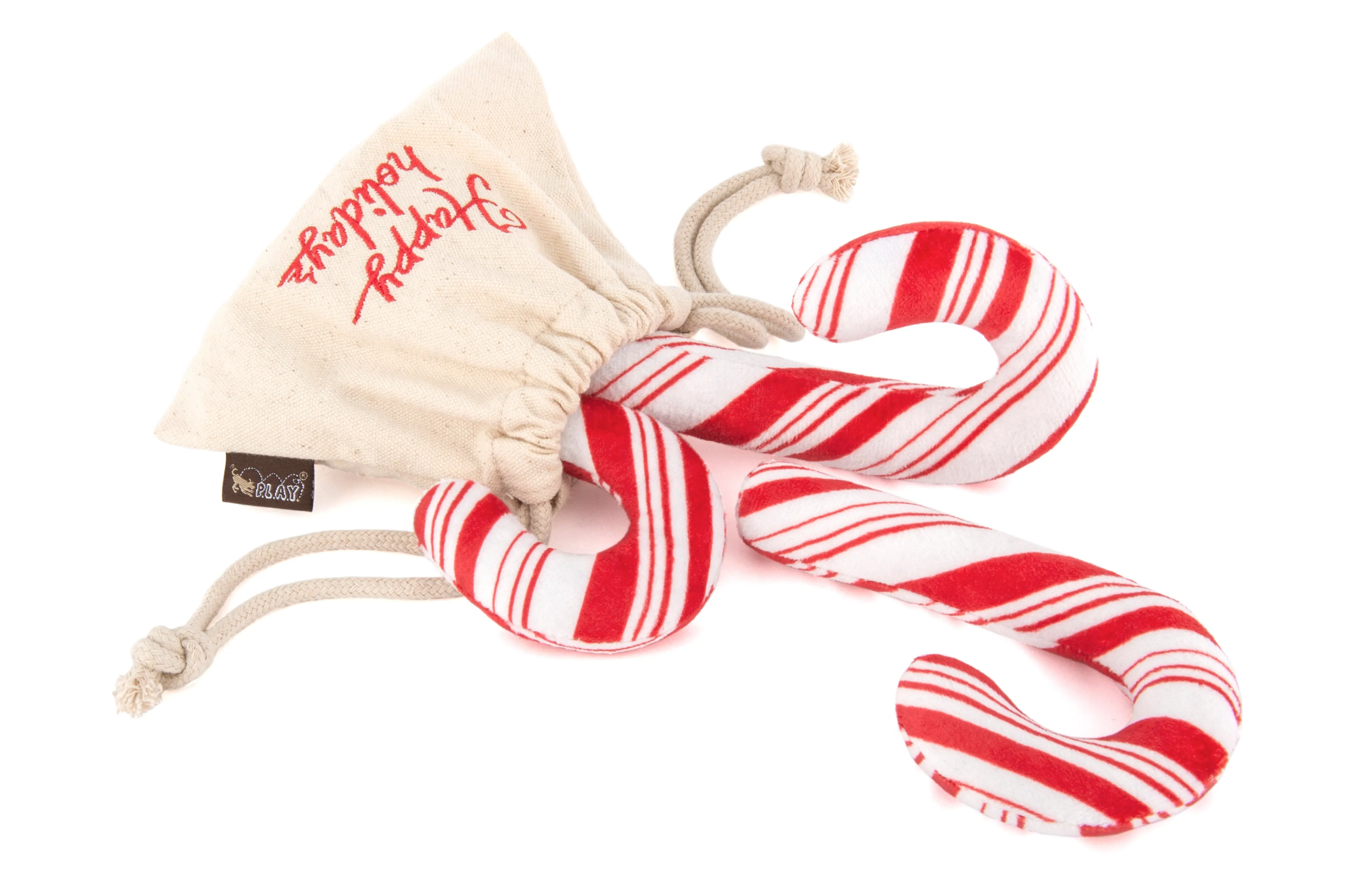 Cheerful Candy Canes Plush Toy