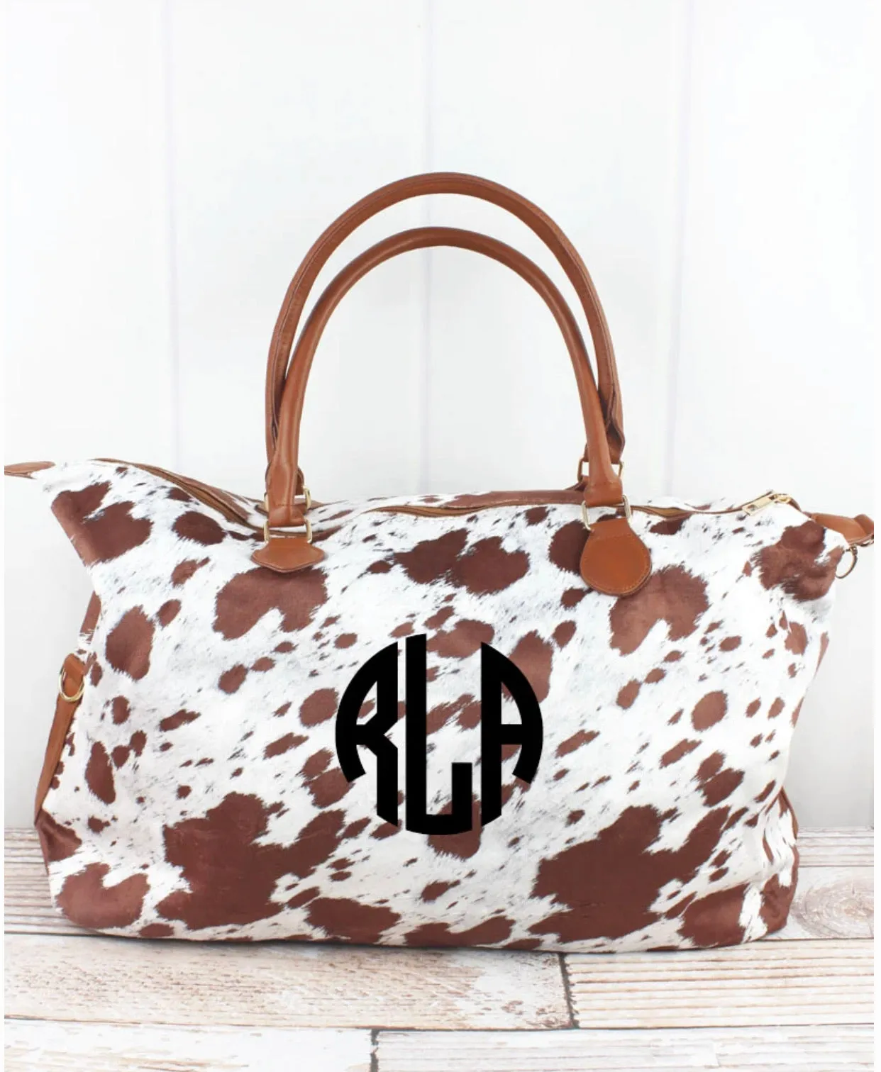 Cow and Wild Mustang Faux Fur Weekenders