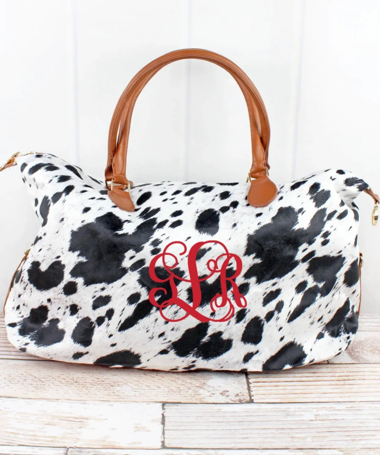 Cow and Wild Mustang Faux Fur Weekenders