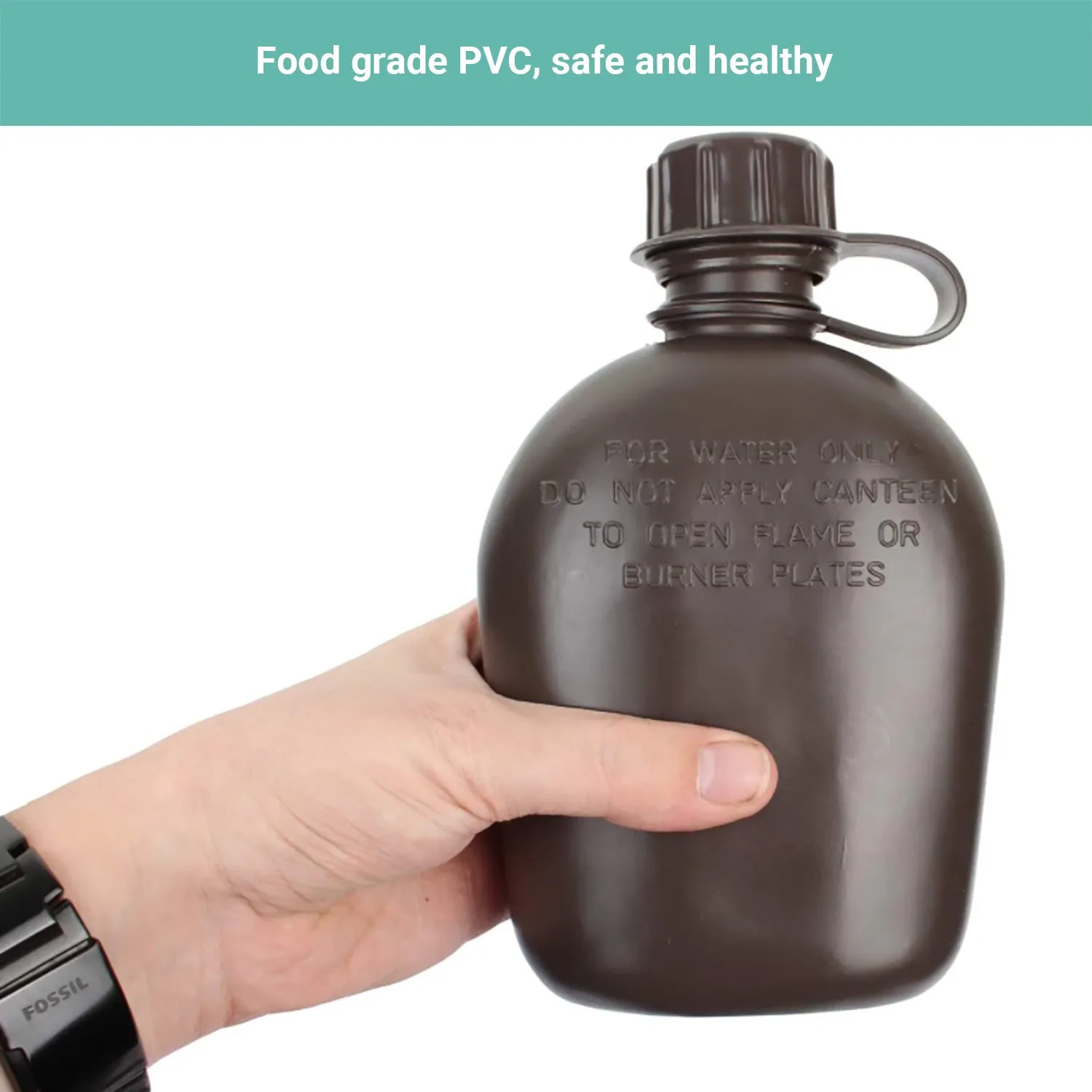 Crocox Military Canteen Outdoor Water Bottle Camping Hiking Aluminum Cup Set