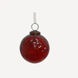 Cut Glass Bauble | Red