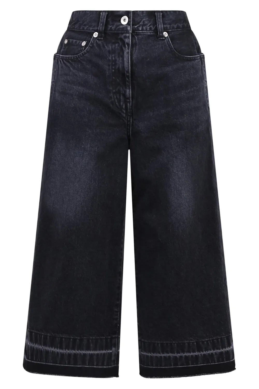 DENIM WIDE LEG JEANS BLACK
