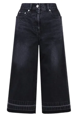 DENIM WIDE LEG JEANS BLACK