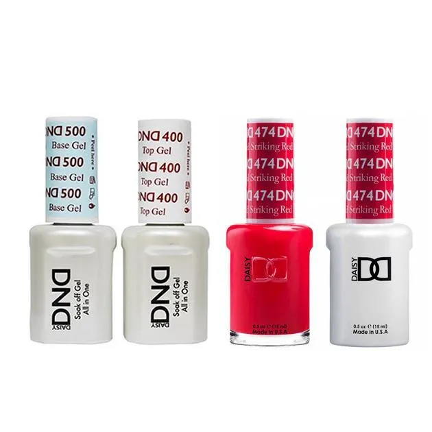 DND - Base, Top, Gel & Lacquer Combo - Striking Red - #474