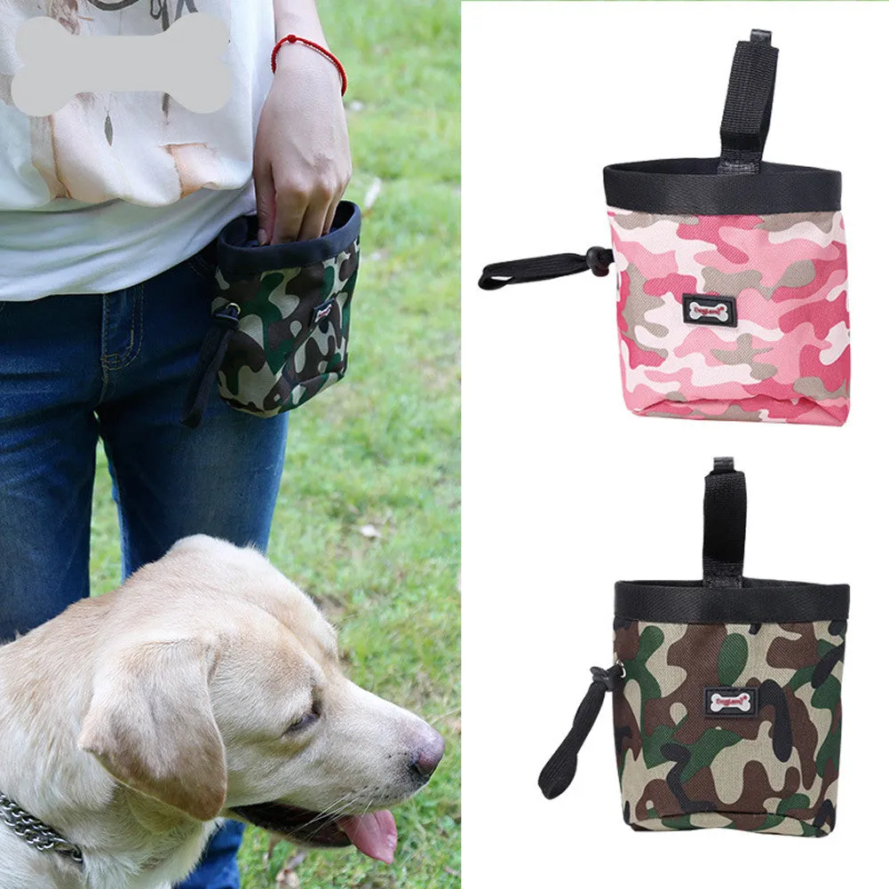 Dog Puppy Pouch Walking Food Treat Snack Bag Agility Bait Training Pockets Waist Storage Hold