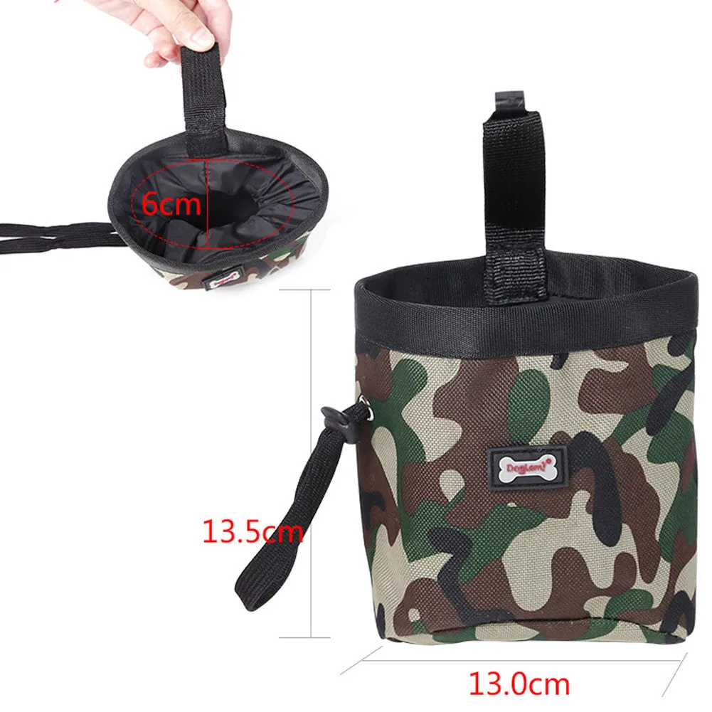 Dog Puppy Pouch Walking Food Treat Snack Bag Agility Bait Training Pockets Waist Storage Hold