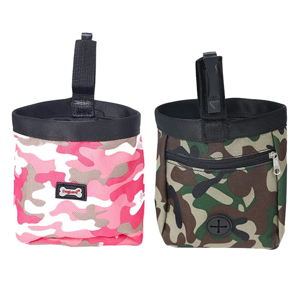 Dog Puppy Pouch Walking Food Treat Snack Bag Agility Bait Training Pockets Waist Storage Hold