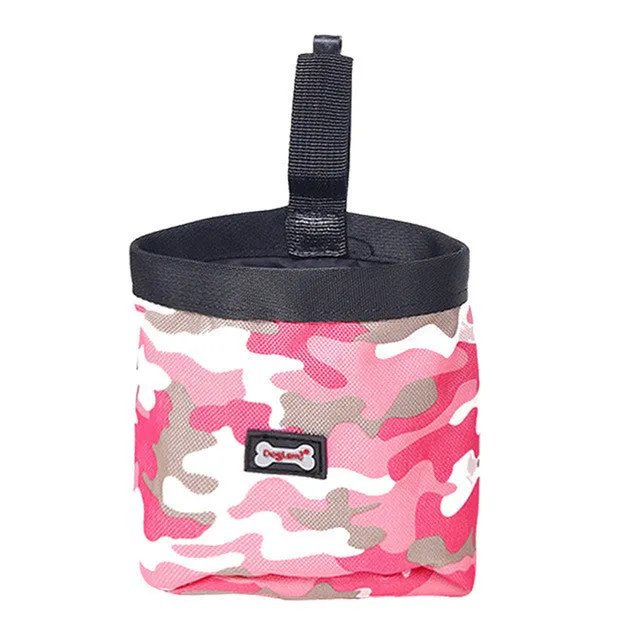 Dog Puppy Pouch Walking Food Treat Snack Bag Agility Bait Training Pockets Waist Storage Hold