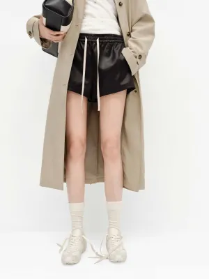 Drawstring Waist Mini Shorts