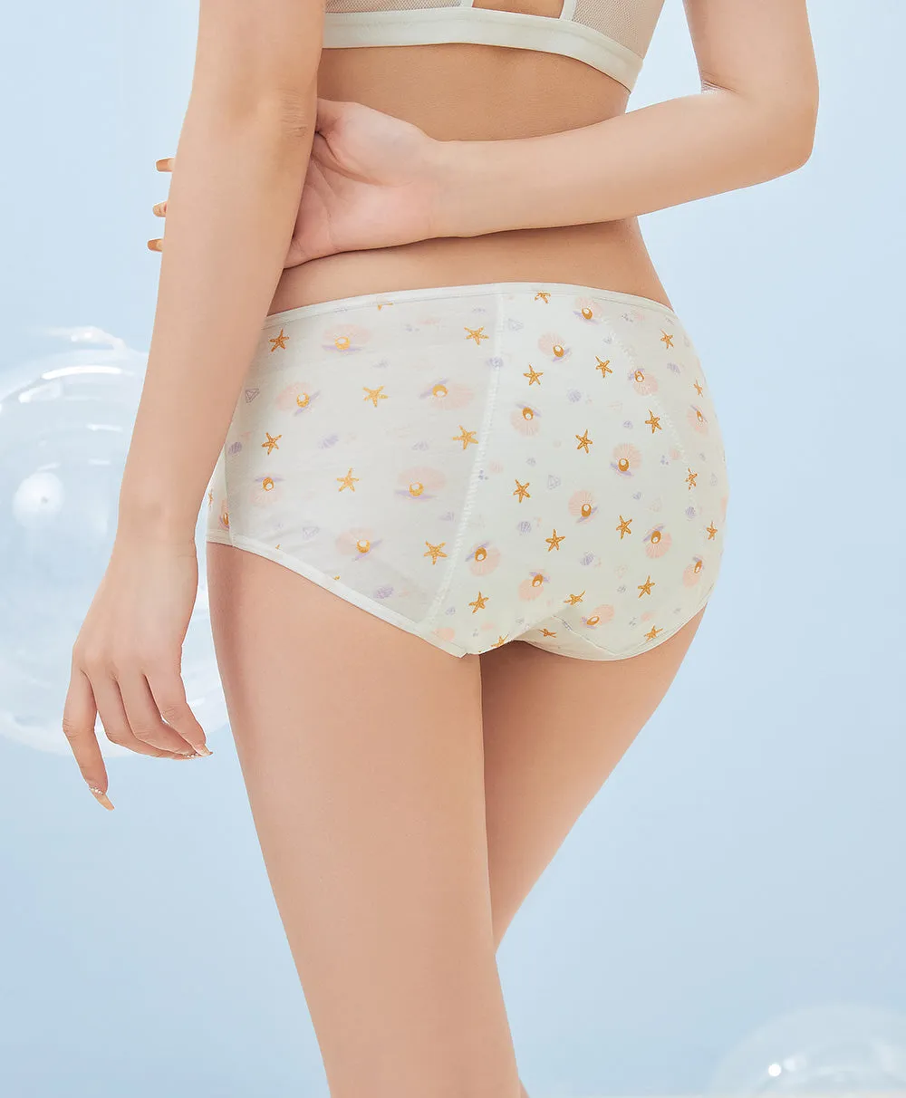 Dream Seashells Sanitary Hipster Panties