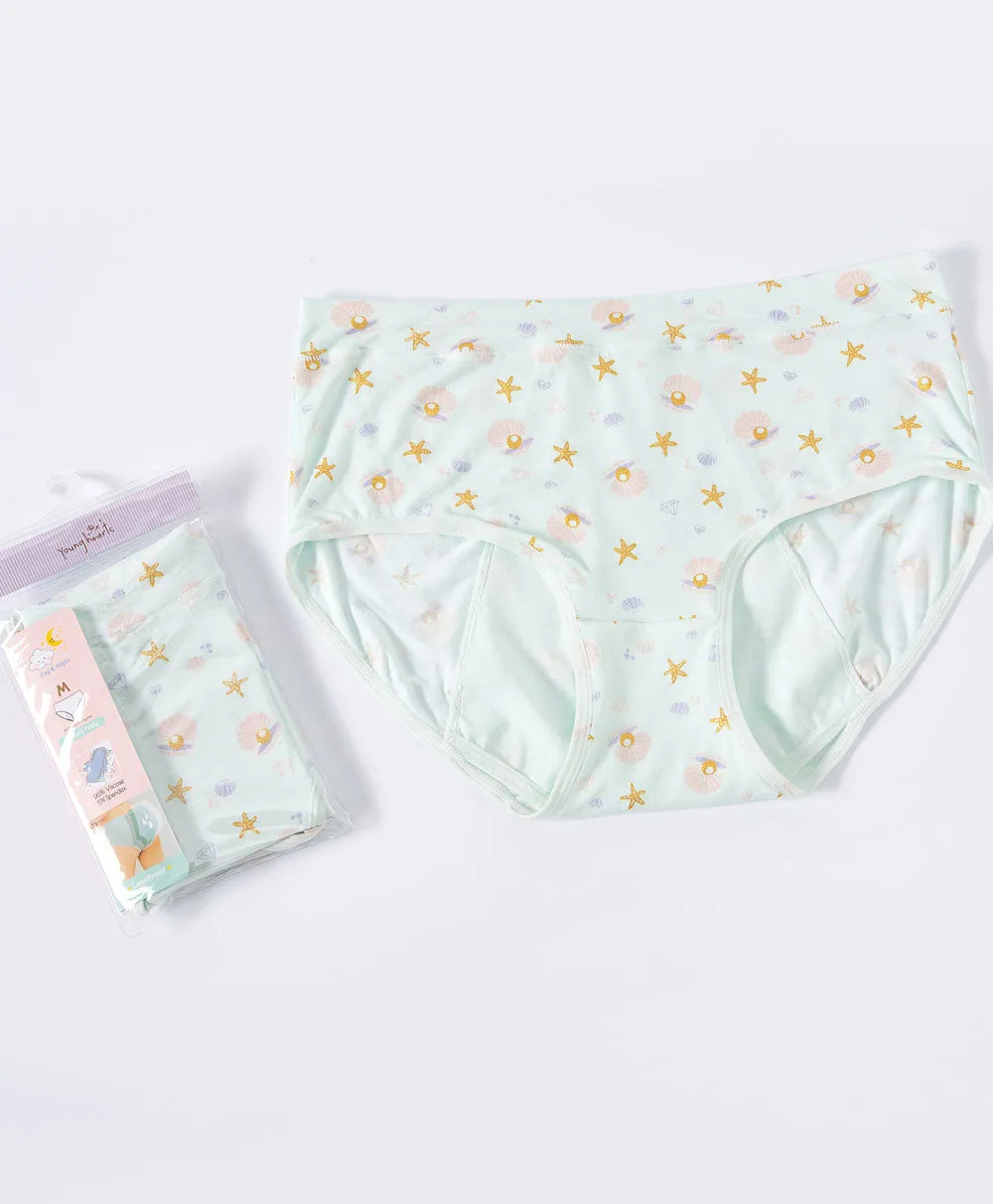 Dream Seashells Sanitary Hipster Panties