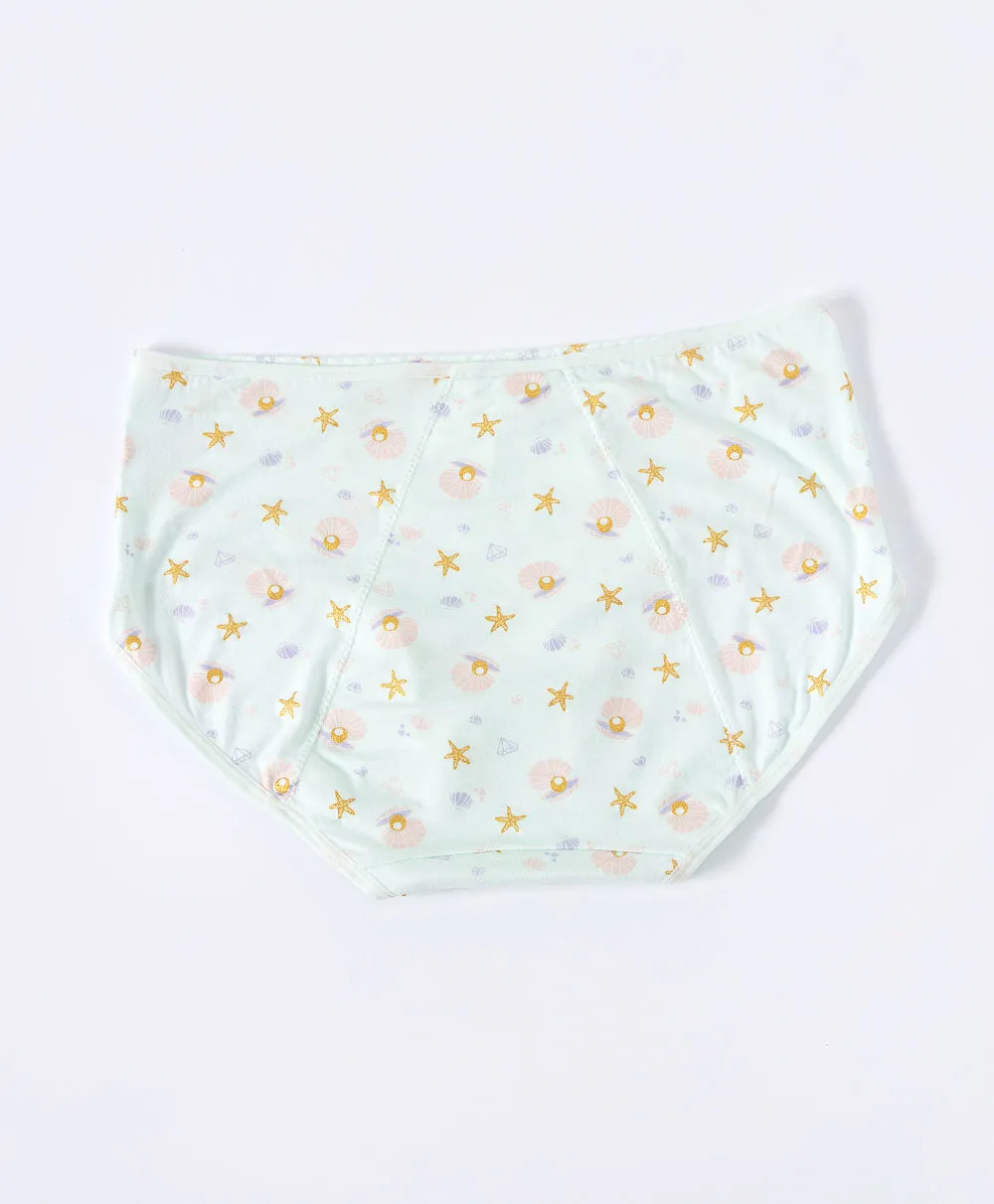 Dream Seashells Sanitary Hipster Panties