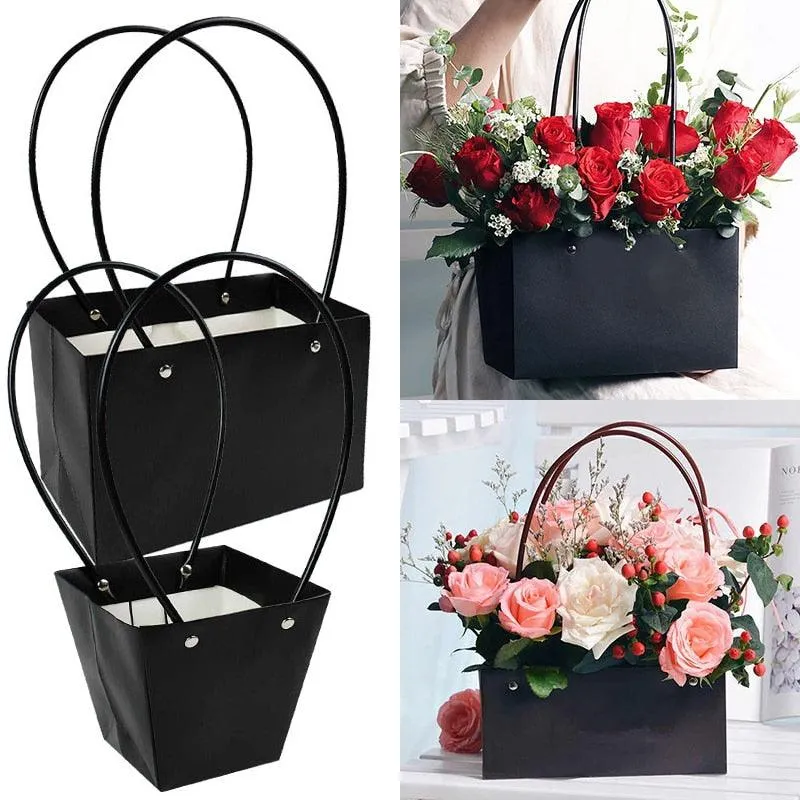 Eco-Friendly Floral Kraft Paper Gift Bag - Chic & Sustainable Gifting Solution