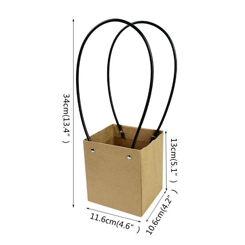 Eco-Friendly Floral Kraft Paper Gift Bag - Chic & Sustainable Gifting Solution
