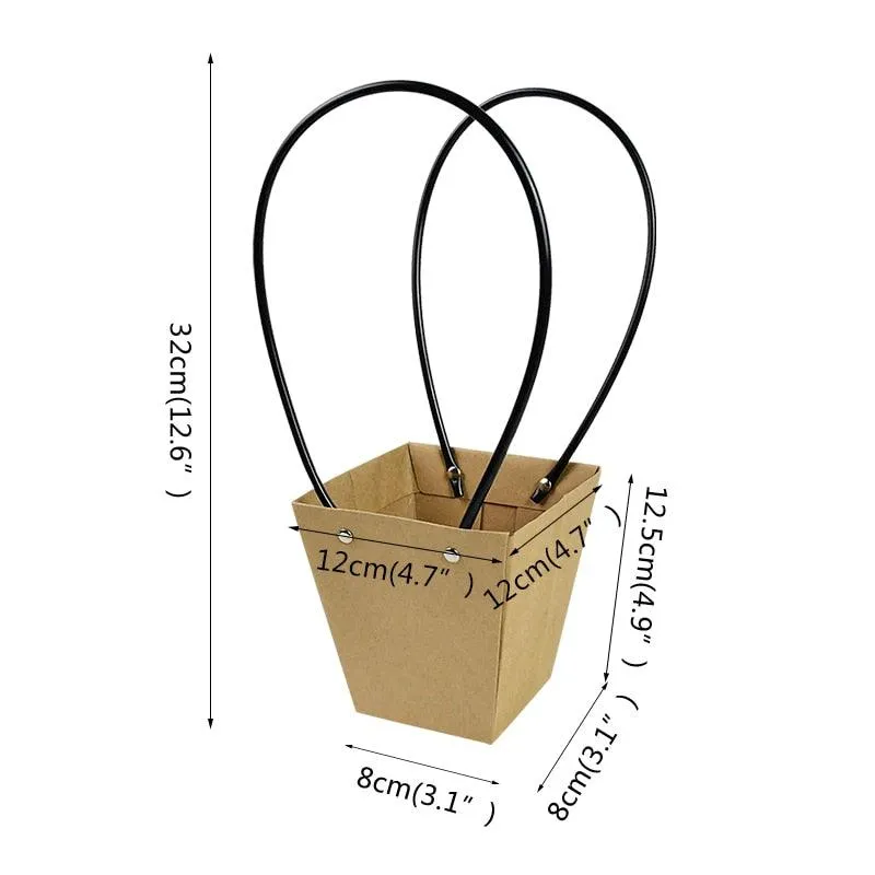 Eco-Friendly Floral Kraft Paper Gift Bag - Chic & Sustainable Gifting Solution