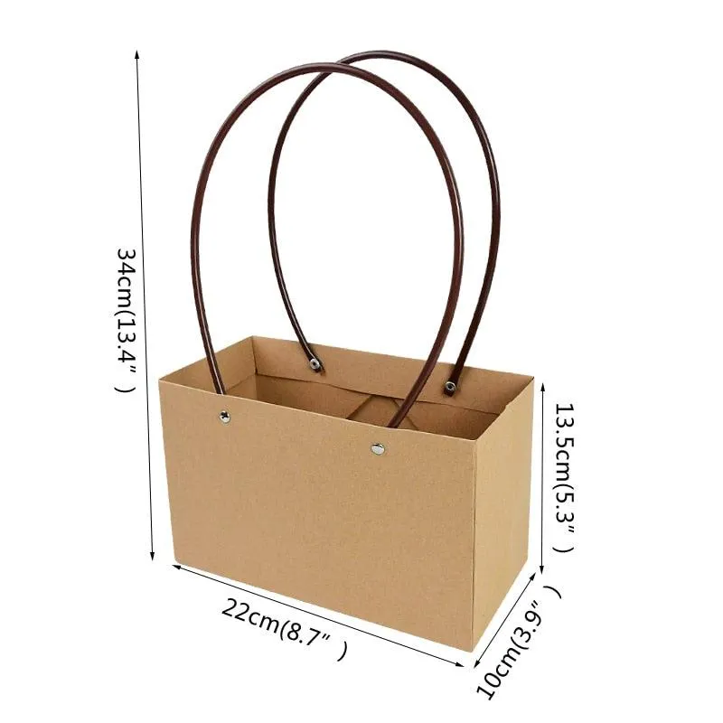 Eco-Friendly Floral Kraft Paper Gift Bag - Chic & Sustainable Gifting Solution