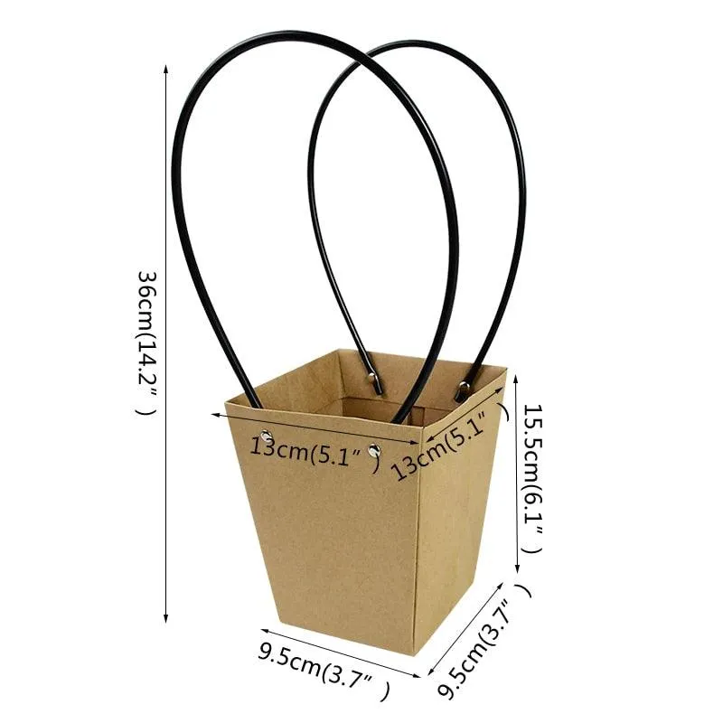 Eco-Friendly Floral Kraft Paper Gift Bag - Chic & Sustainable Gifting Solution