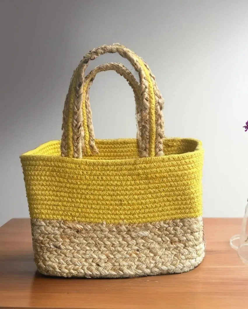 Fancy Jute Handbag | 10 x 7 x 5 inches