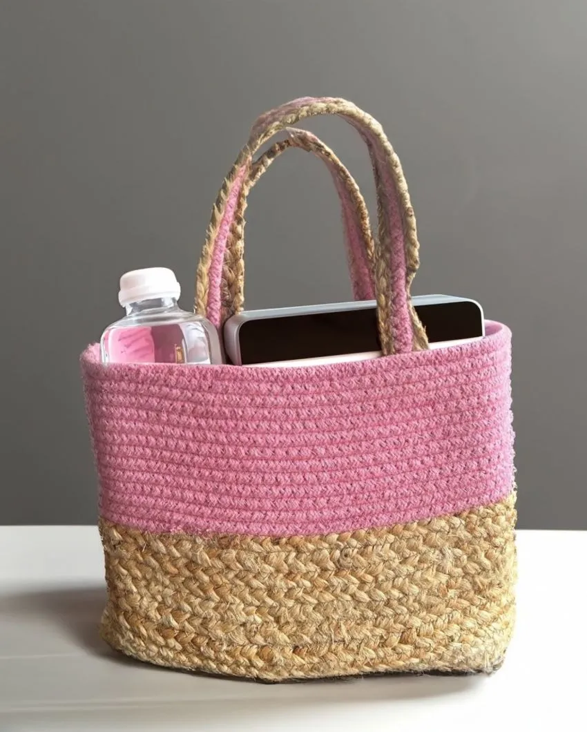 Fancy Jute Handbag | 10 x 7 x 5 inches