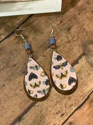 FAUX Leather Butterfly Earrings (EA0035)