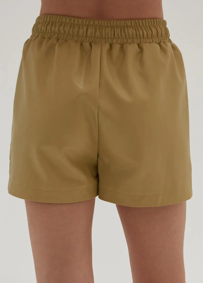Faux Leather Shorts