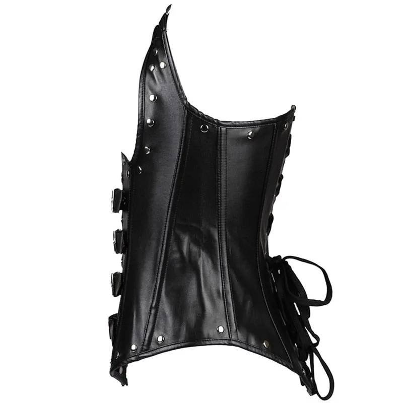 Faux Leather Underbust Bustier