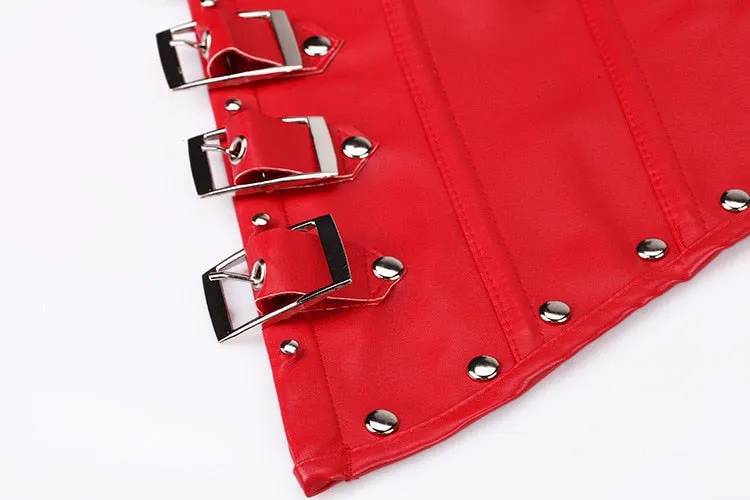 Faux Leather Underbust Bustier
