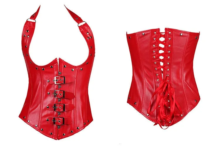 Faux Leather Underbust Bustier