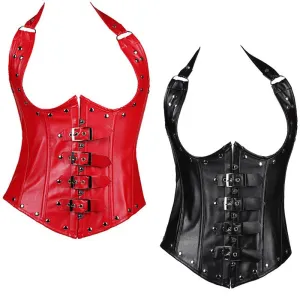 Faux Leather Underbust Bustier