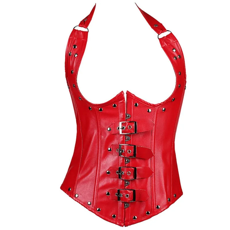 Faux Leather Underbust Bustier