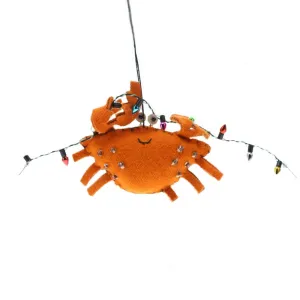 Felt Crab with Fairy Lights