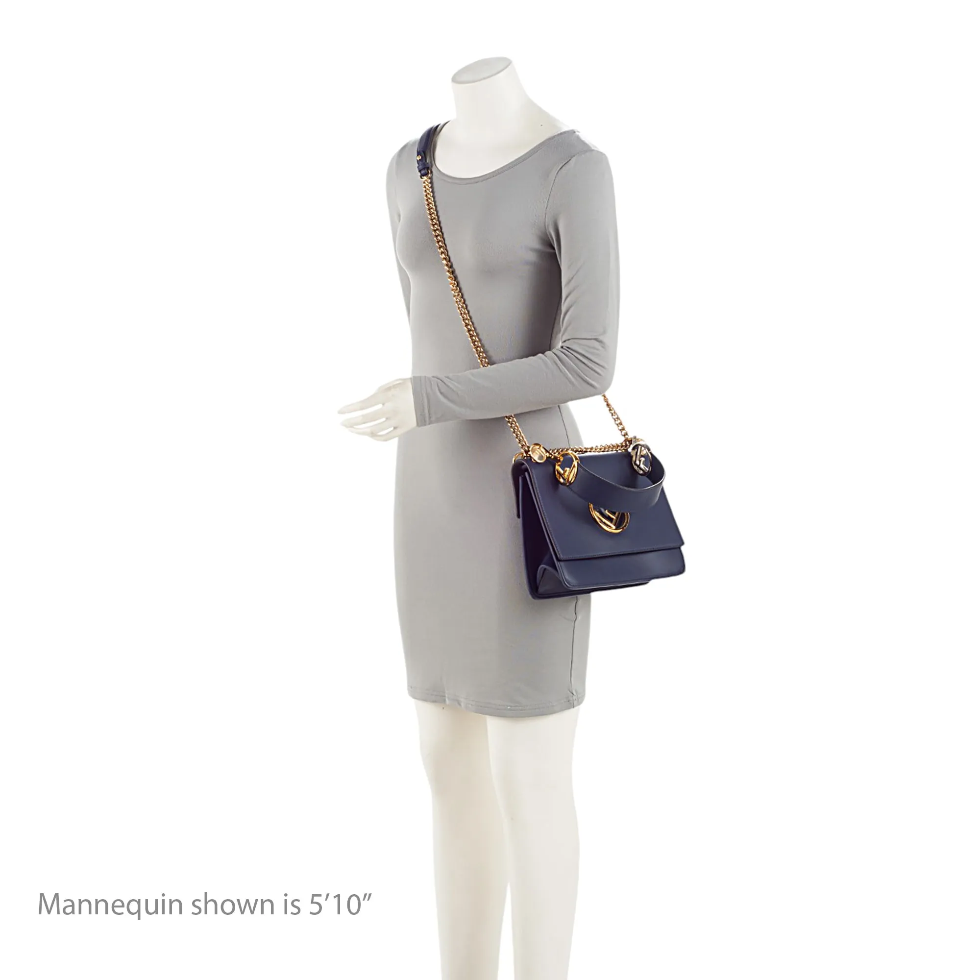 Fendi Leather Kan I F Medium Shoulder Bag