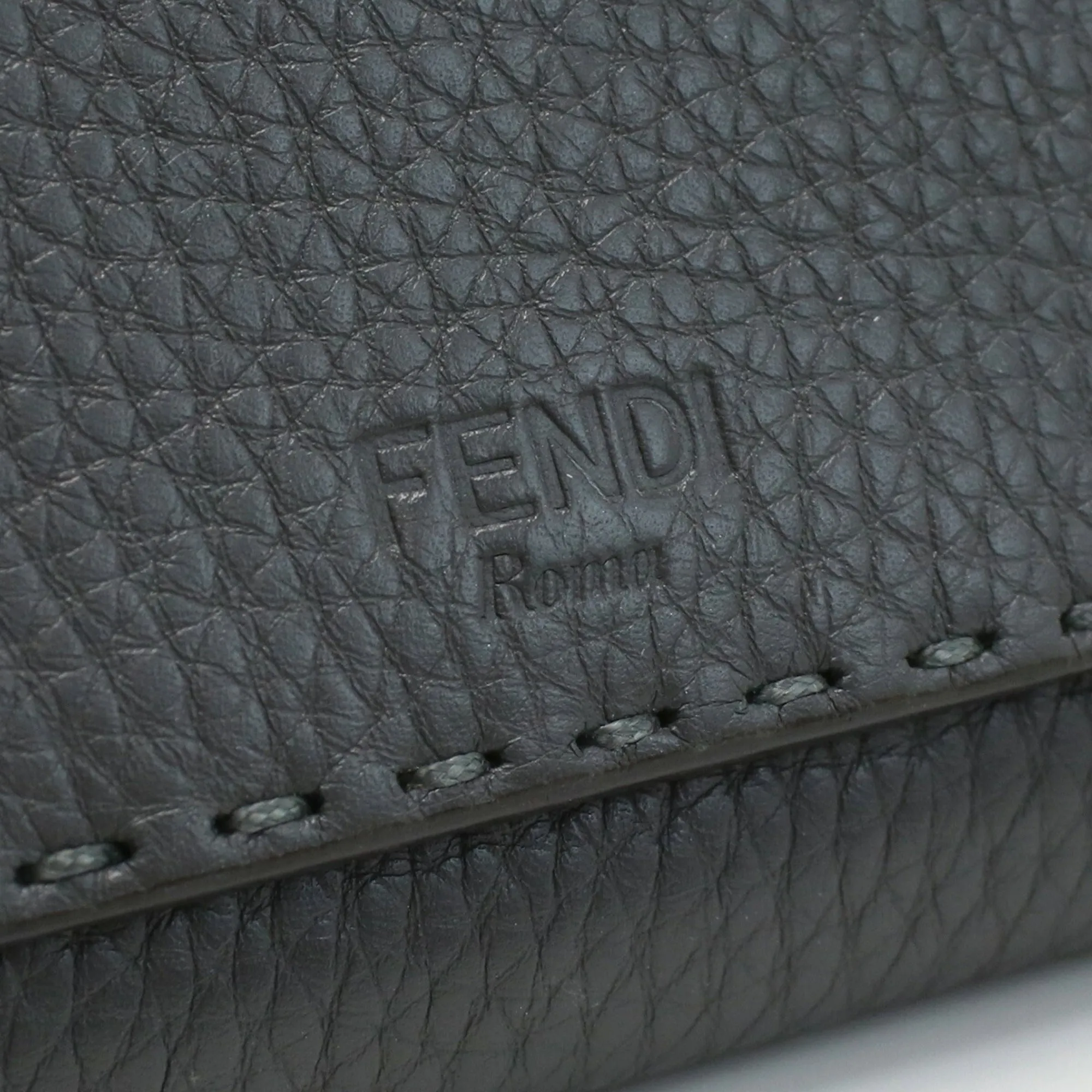 FENDI Selleria 8M0384 SER Long Wallet Fold Leather Women's