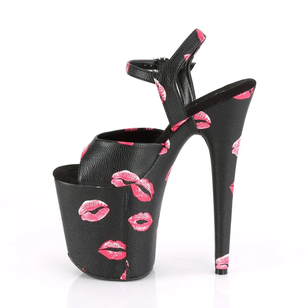 FLAMINGO-809KISSES Black Faux Leather/Black Faux Leather