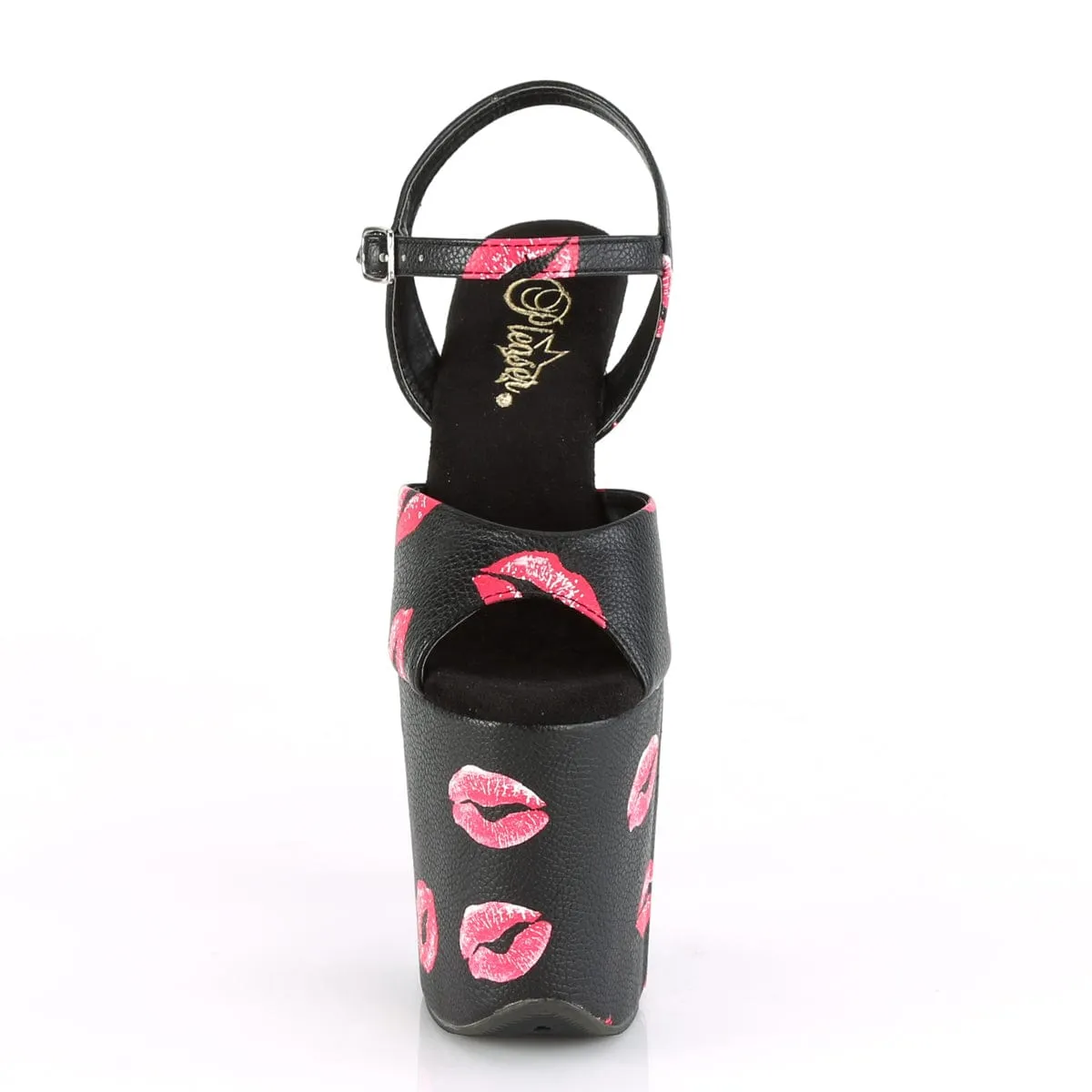 FLAMINGO-809KISSES Black Faux Leather/Black Faux Leather