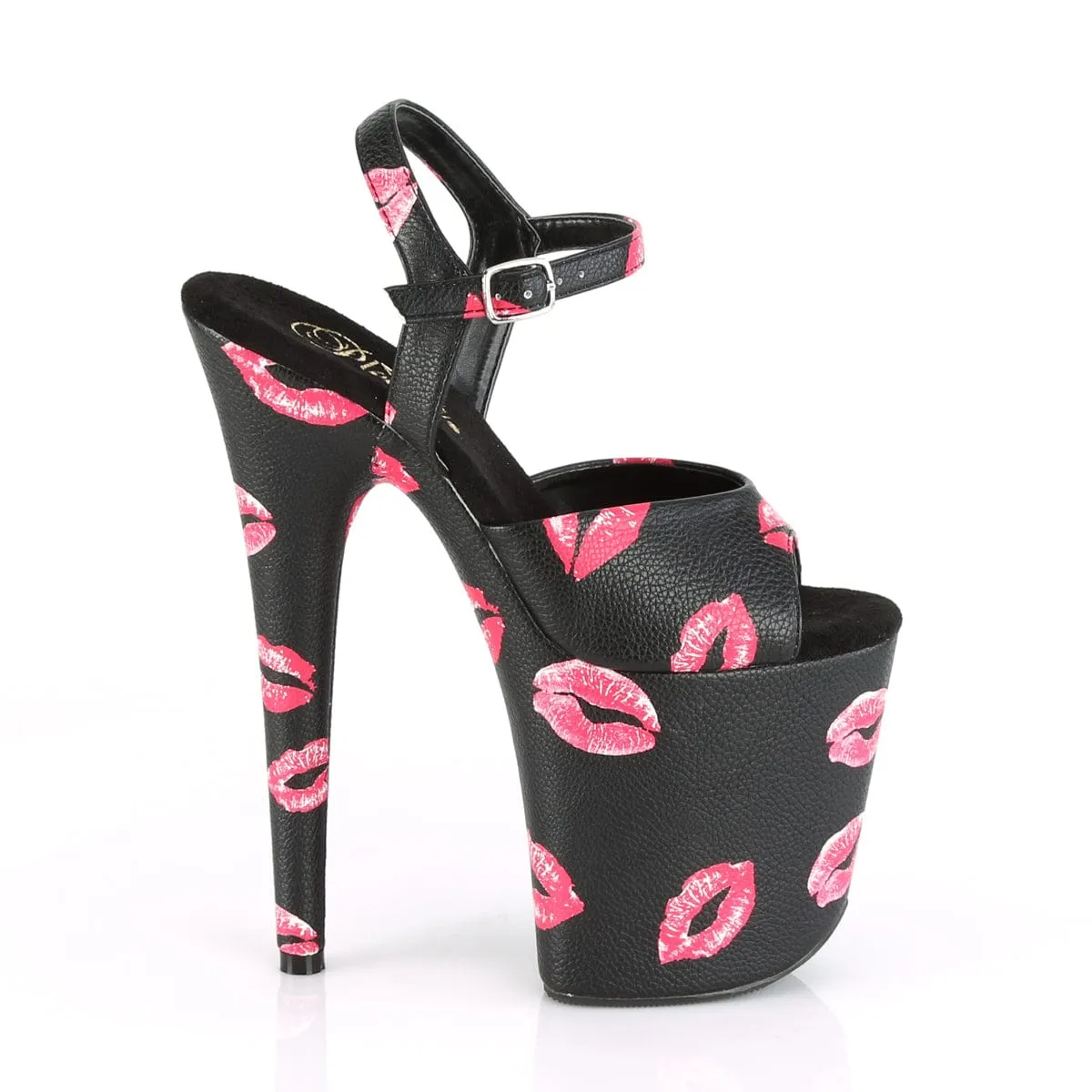 FLAMINGO-809KISSES Black Faux Leather/Black Faux Leather
