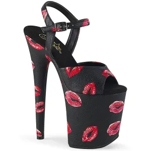 FLAMINGO-809KISSES Black Faux Leather/Black Faux Leather
