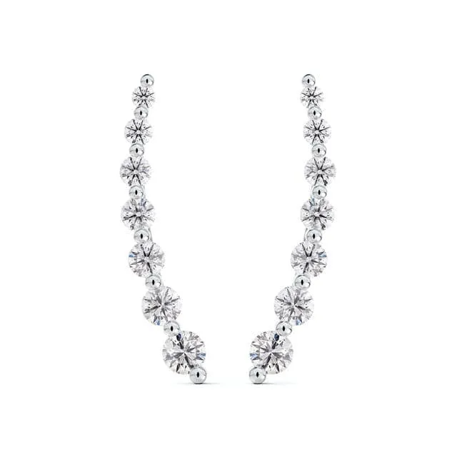 Forevermark 18K Diamond Graduated Climber Earrings