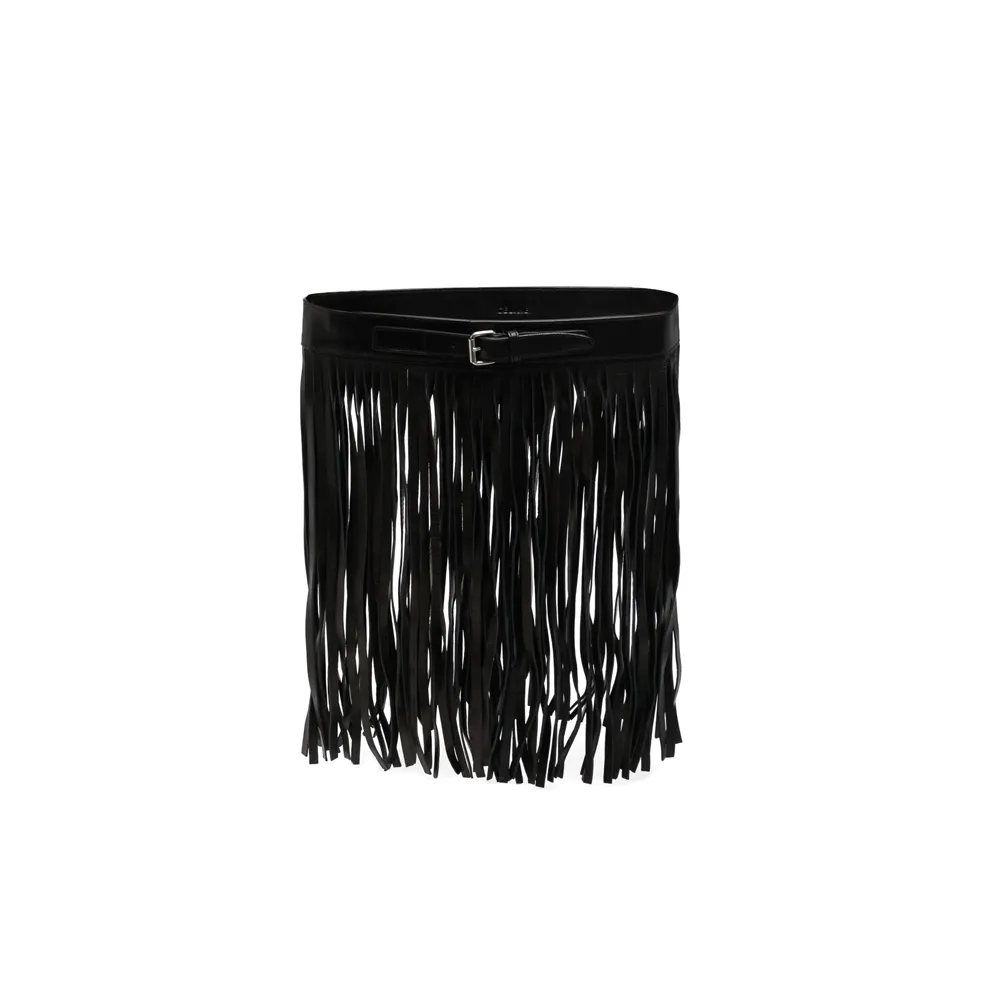 Fringed Leather Belt