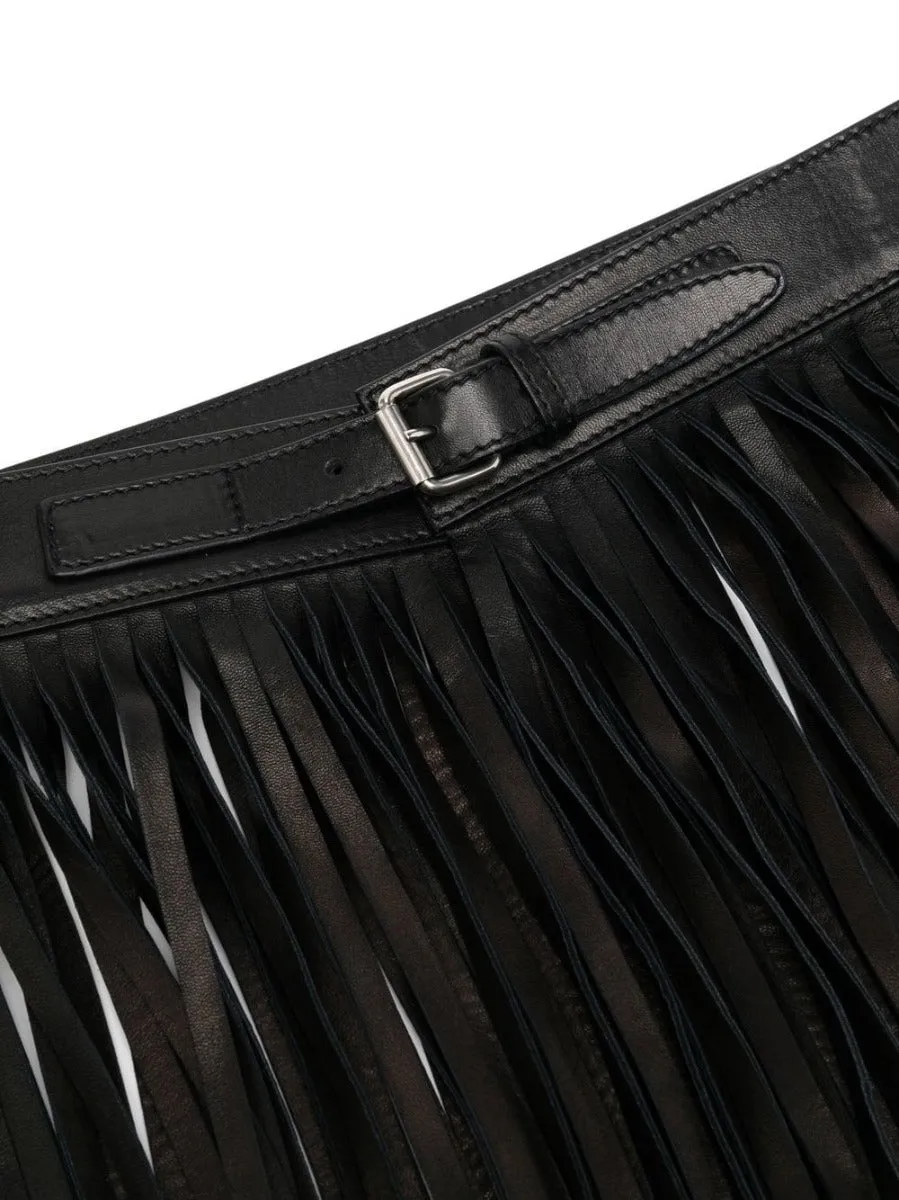 Fringed Leather Belt