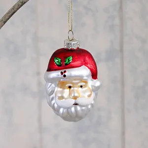 Glass Santa Decoration